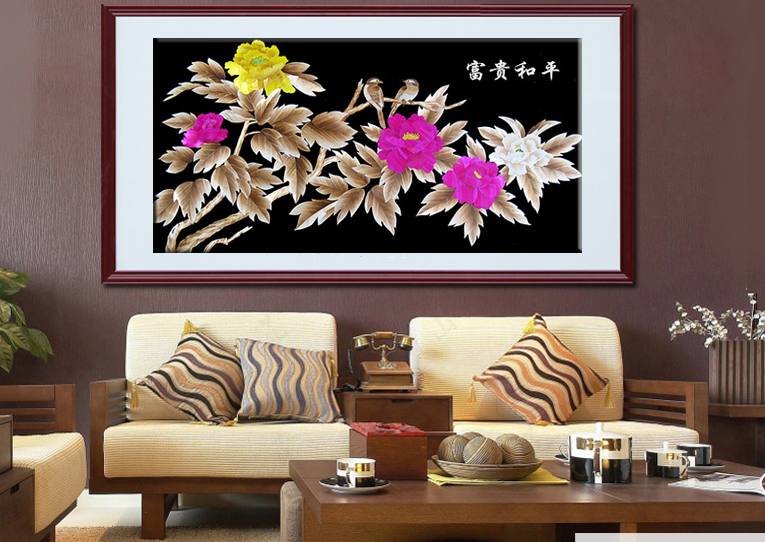 D003富貴和平 成品70*150CM(圖1)