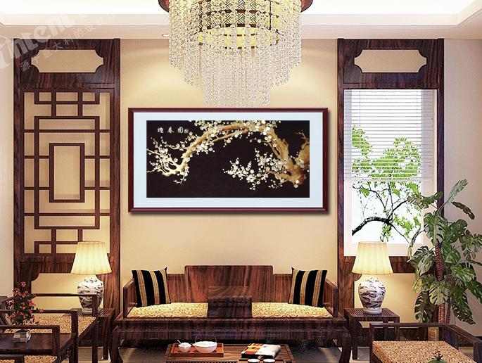 迎春圖 成品70*150CM(圖1)